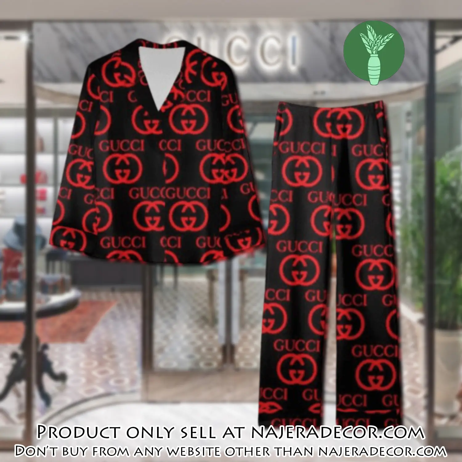 Trending luxury gc satin pajama set pjs1063 njr3811509